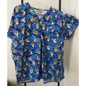 XL S.C.R.U.B.S. 100% Cotton Penguin Top Check Measurements